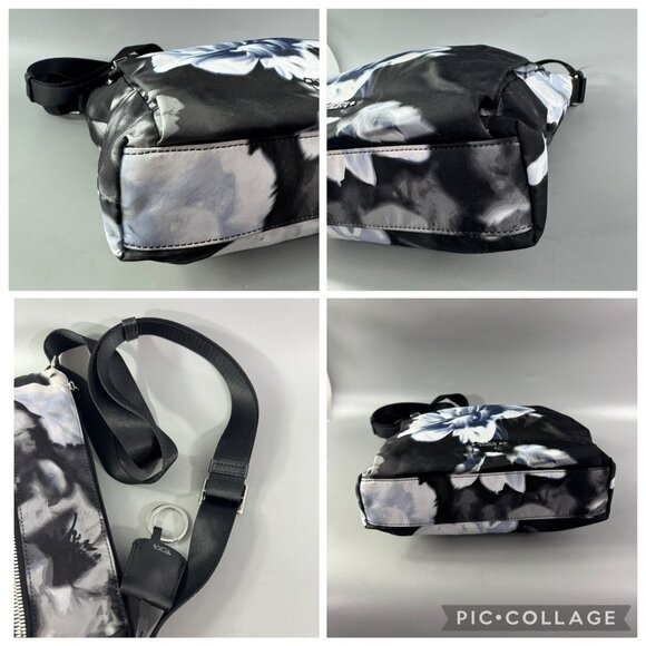 Tumi Black Blue Floral Nylon Croosbody Bag - Picture 13 of 13